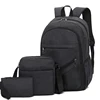 Factory Wholesale Printing Logo Outdoor waterproof school back pack 3PCs backpack set bags school bag