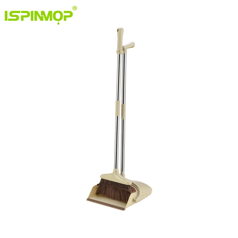Dust Pan Broom Set With Upgrade Combo And Sturdiest Extendable Long