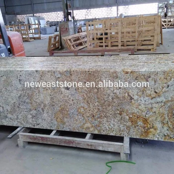 Wholesale Golden Granite Half Flat Edge Yellow Kitchen Granite