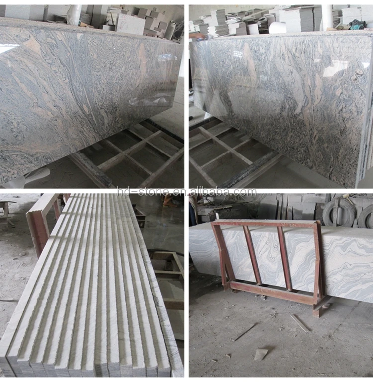 Chinese Pink and Grey Multicolour Juparana Granite Kitchen Countertop Worktop Island Table Top