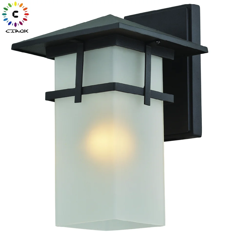 Ck1805sw Outdoor Garden White Decorative Metal Lantern Glass Wall