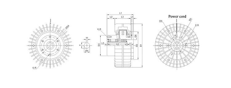 Surgical rotary magnetic powder clutch