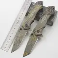 Outdoor Camouflage Tactical Hunting Fighting Folding Knife Military Survival Tools Camping Fruit Knives