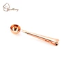 Stainless Steel Rose Golden Multi Function Coffee Measuring Spoon, Tea Scoop Bag Clip