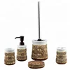 BX Group high quality 5pcs porcelain bathroom accessory set with sea and ocean design