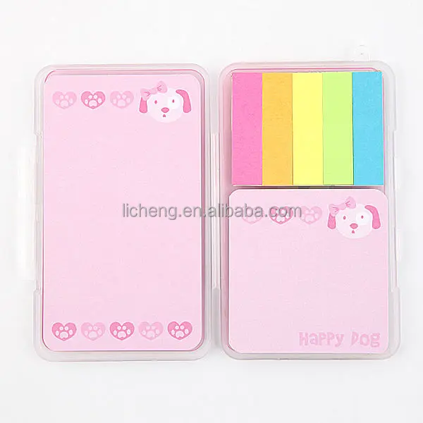 Licheng Lkm94 Sticky Note,Promotional Plastic Case Packed Sticky Note