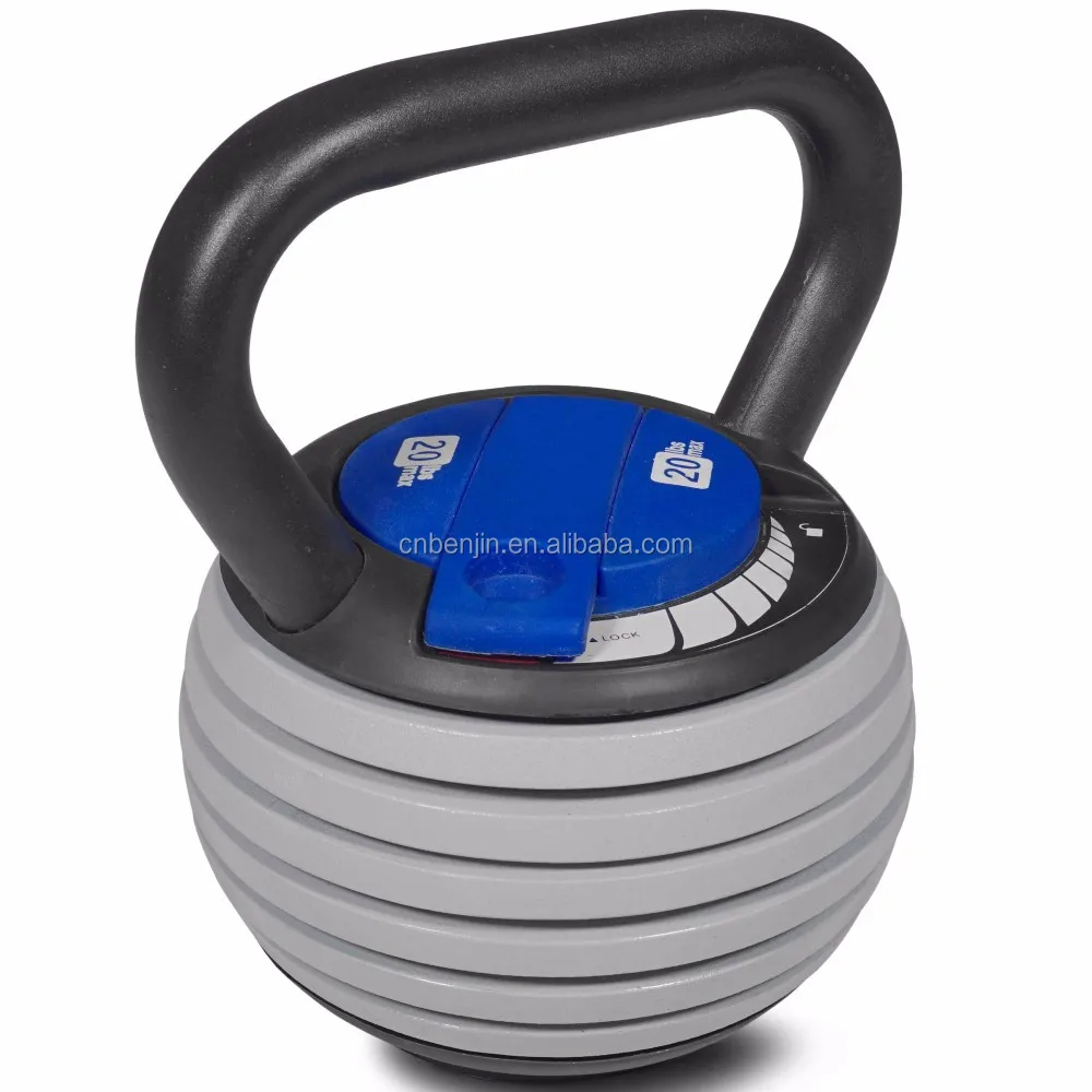 40 Lbs Adjustable Kettlebell Weight W/ Dvd. 5 Lb Increments Exercise