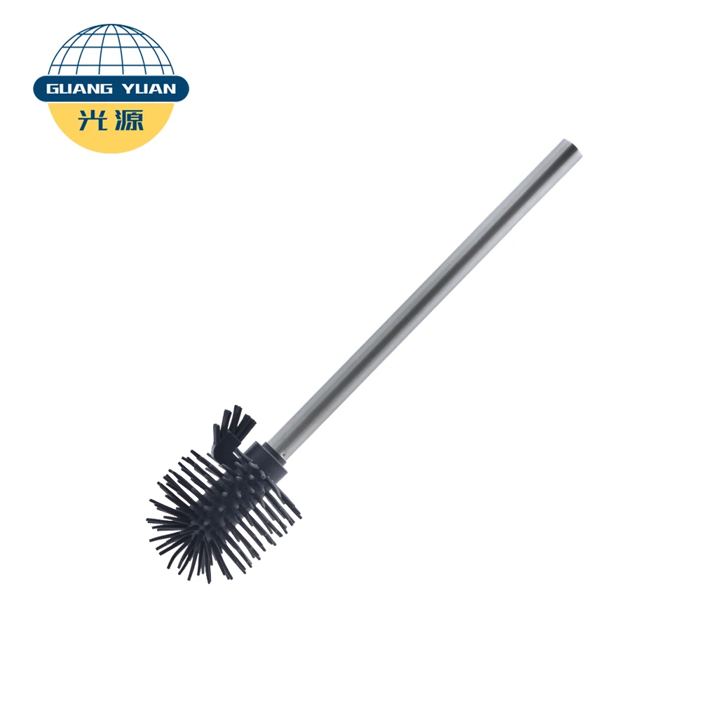 Good Quality Bathroom Household Cleaning Metal Handle Rubber Toilet Brush
