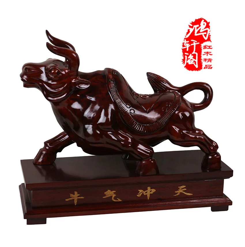 Mahogany Wood Carving Small Pieces Of Cow Crafts Wooden Bull Mahogany Wood Carving Small Pieces