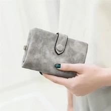 Корейский матовое искусственная кожа tri fold подросток студент кошелек