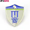 Custom die cast metal stainless steel triangle men's lapel pin bulk
