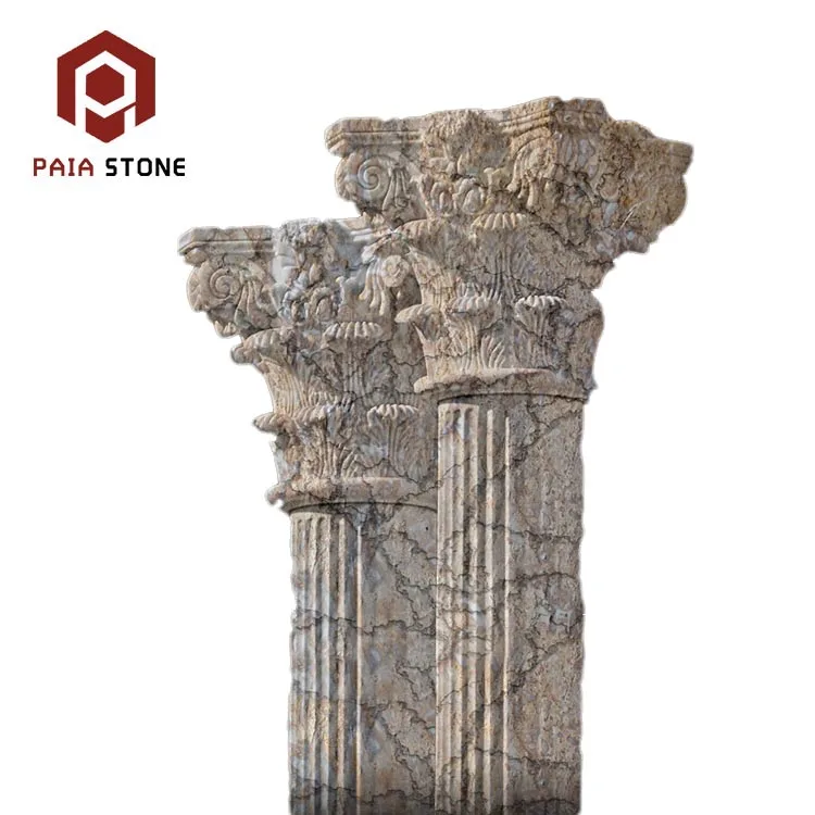 Piedra Natural de la vida al aire libre tamaño Pilar de mármol de diseño de columna para la venta