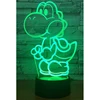 Yoshi Carton 3D LED Night Light, Elstey 3D Optical Illusion Visual Lamp 7 Colors Touch Table Desk Lamp