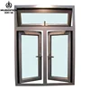 Energy conversation Double tempered safety glazed easy opening aluminium heat proof windows