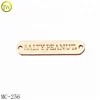China button factory decorative gold metal label and metal plate for clothing