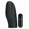 hot selling adult sex toys products black silicone finger sleeve vibrator for masturbation flirting