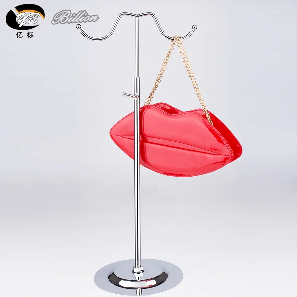 Factory Adjustable Double Hooks Rack Women Bag Metal Handbag Hook Stand