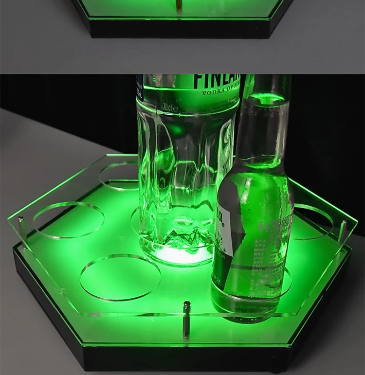 Rechargeable Plastic Acrylic Led Shot Lighted Serving Trays Led Bottle Display Buy Led Bottle 6336