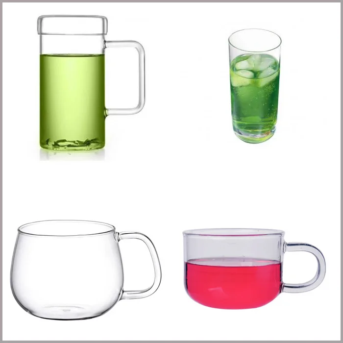 Daily supplies small reusable single wall glass coffee cup with handle