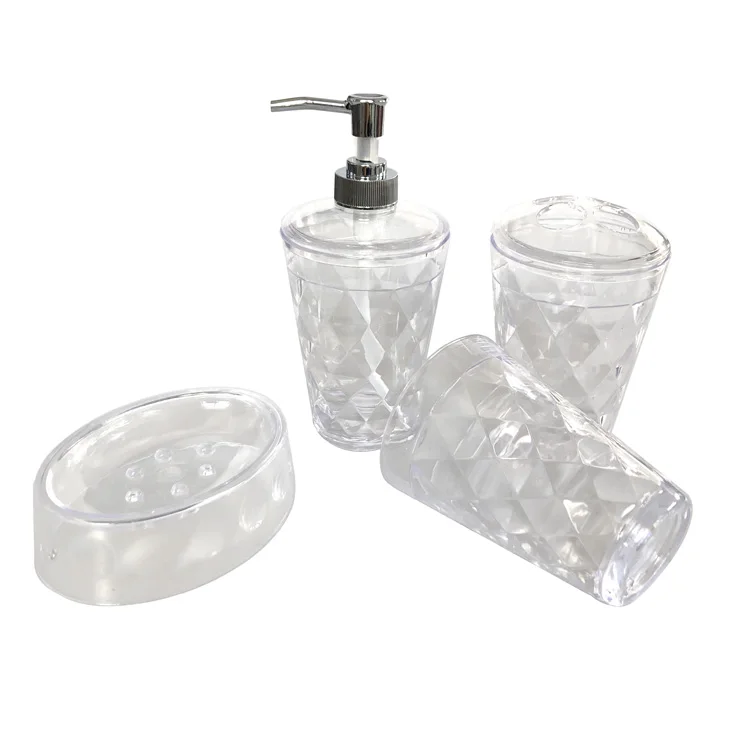 Excellent 4pcs In A Set Crystal Ps Acrylic Material Plastic Clear