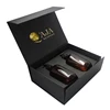 Custom Perfume Glass Bottle Gift Box Whisky Bottle Box Packaging Book Shape Cardboard Favor Storage Box for Cosmetic Skin Care
