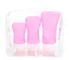 3Pcs Set Travel Refillable Bottles Silicone Skin Care Lotion Shampoo Gel Squeeze Bottle 37/60/89ml Tube Containers Squeeze Kits