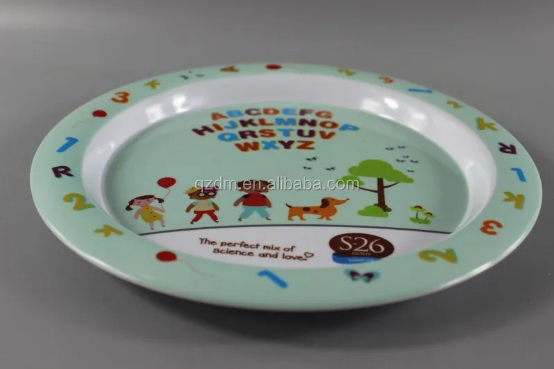 Sales promotion Melamine Kids Dinner Plate Lunch Dishes