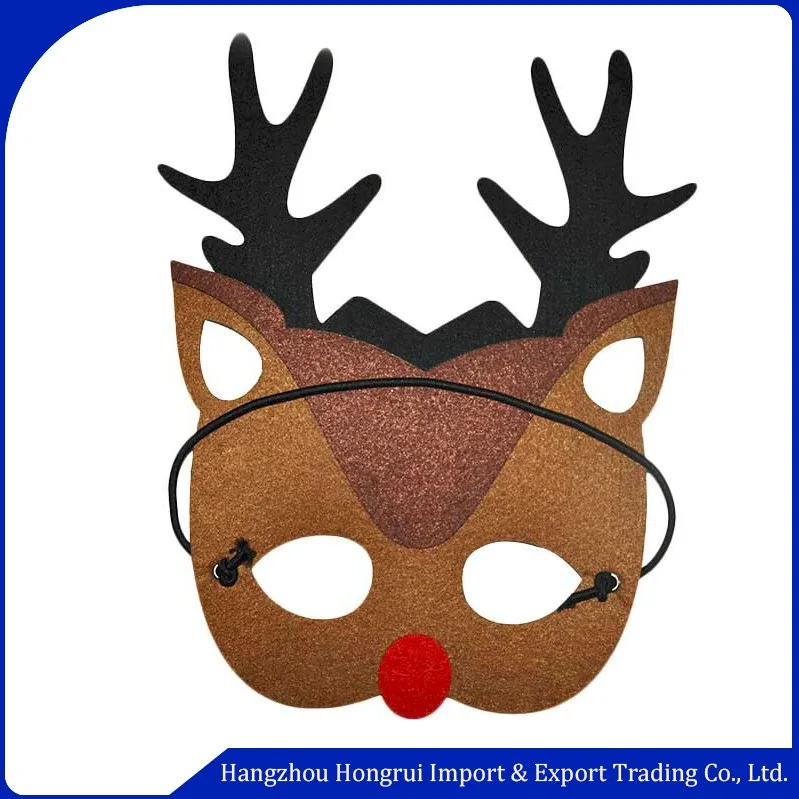 Mascarilla De Papá Noel De Fieltro,Máscara De Cosplay Para Fiesta De