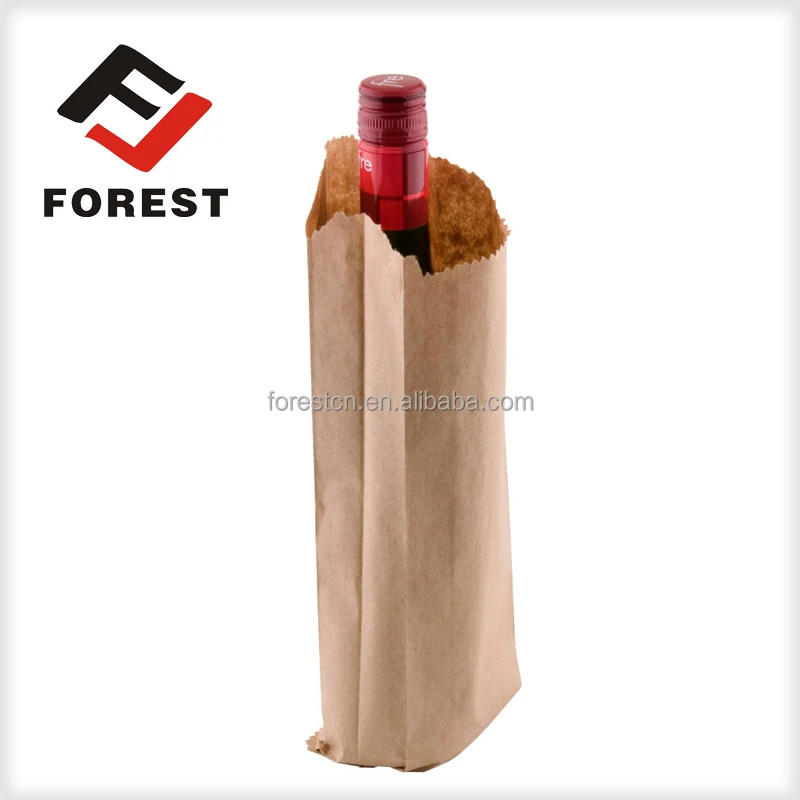 brown paper wine bag