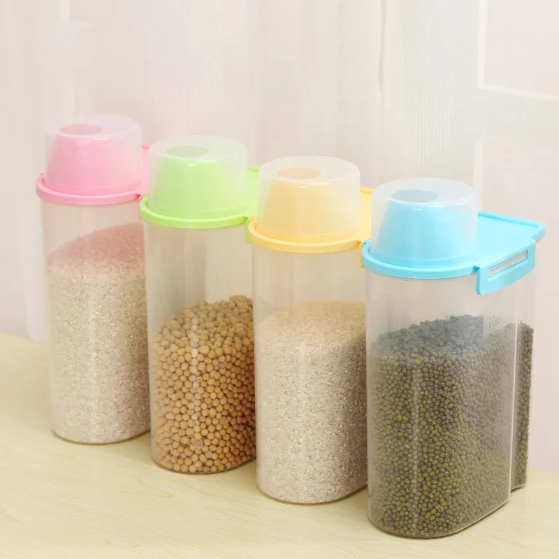 Hot Selling Empty Plastic Material Kitchen Storage Bottles And Jars 