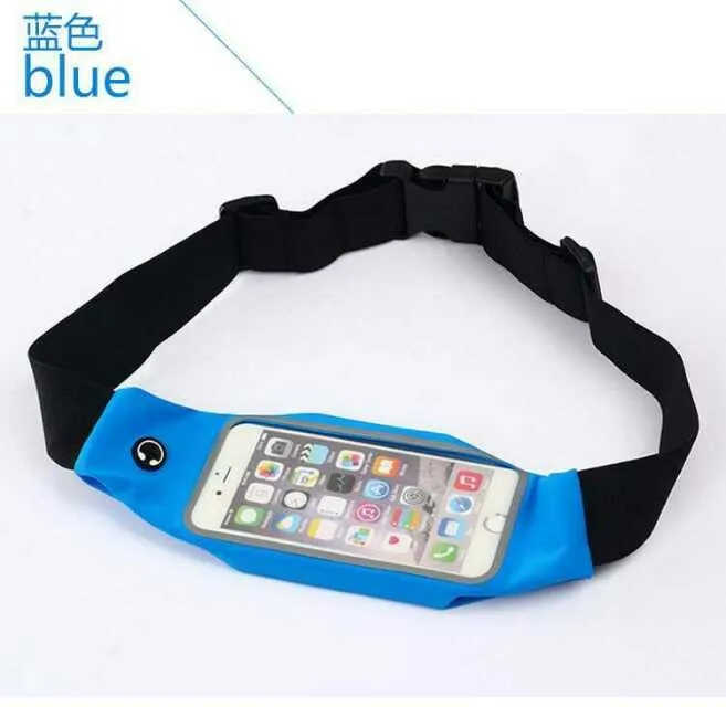 Sporting waist bag for iphone 6 plus Waterproof seal fit different sizes mobile phone with zipper