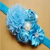 4 flowers in 1 headband,elastic,satin rose and lace flowers,hair accessories for little girls