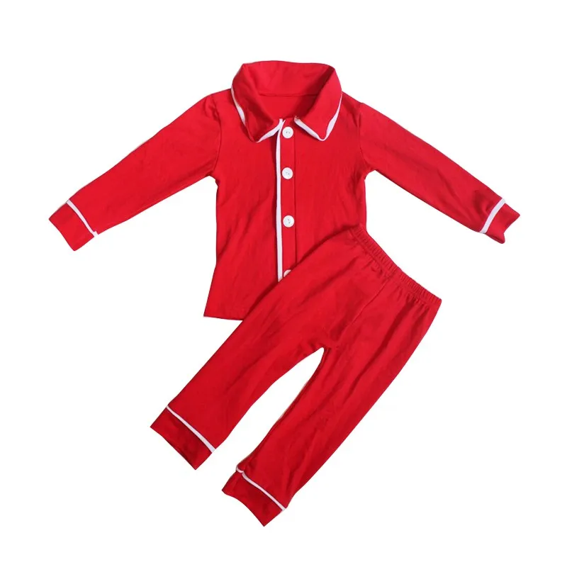 Boys And Girls Christmas Pajamas Sets Cotton Blank Pajamas Wholesale ...