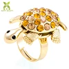 Custom ring for men crystal animal rings gold tortoise ring