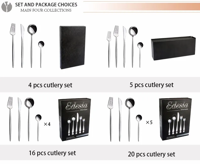 High Quality 304 Luxury Flatware Bulk Cutlery Set Buy Titanium Cutlery Set,Cutlery Box