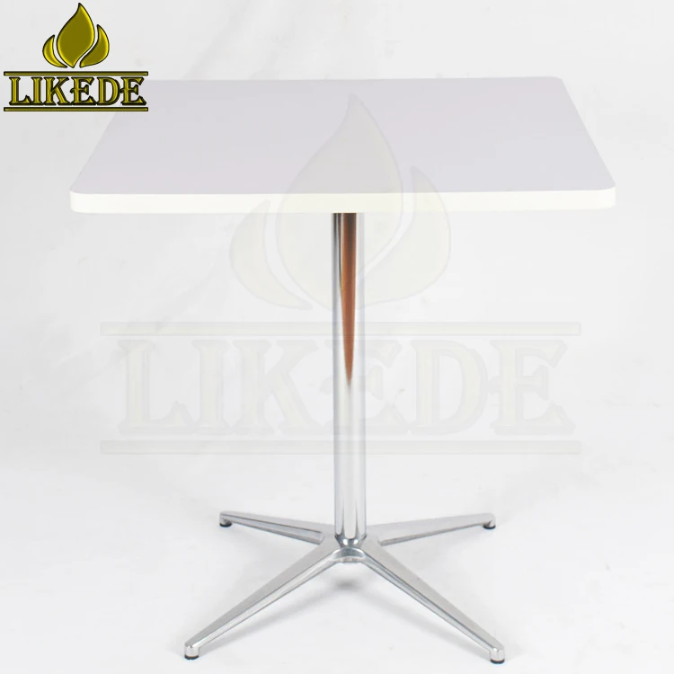 Morden Design Hot Sale Round Aluminum Dining Table Solid Wood Cafe Table for Hotel Restaurant Kitchen Use