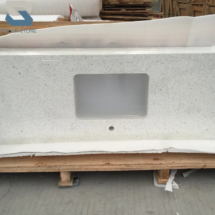 Chinese White Countertop Artificial Marble Price For Kitchen Bench 