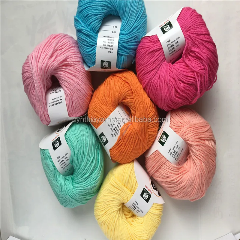 Factory Price Wholesale Anti Pilling Baby Cotton Knitting Yarn Crochet
