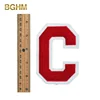 Chenille Stitch Varsity Letters, Iron-On red white Patch by pc