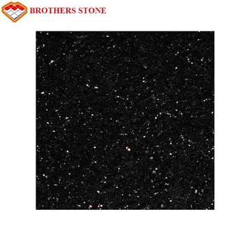High Quality India Black Galaxy Granite Tiles 60x60 Black Galaxy