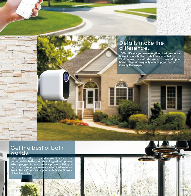 battery powered ip camera outdoor wifi waterproof