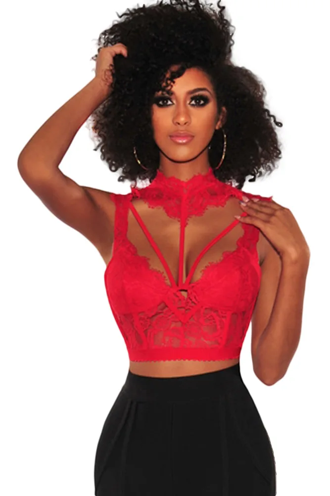 Sexy Lace Strappy Bustier Bust Wrap Crop Top Women Buy Crop Tops For