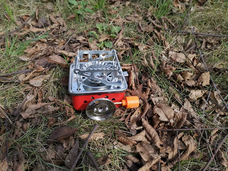 Small Cassette Furnace Portable Folding Quadrilateral Long Gas tank Camping Stove