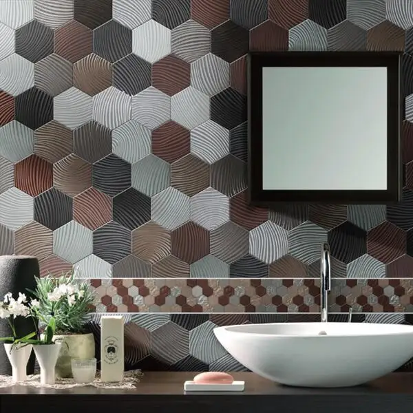 2016 Foshan porcelanato hexagonal increíbles combinado-Azulejos