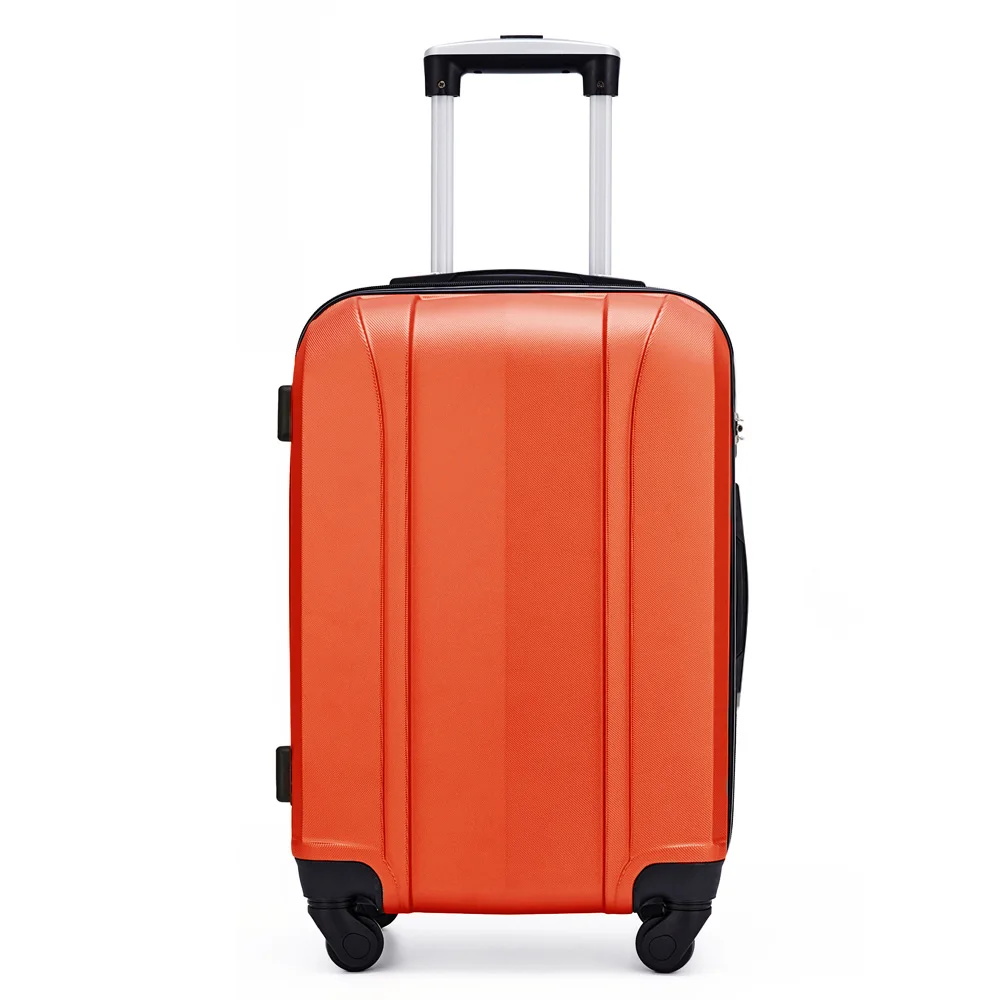 Fashion Orange Color 3PCS Travel Carry-on Luggage Set On Wheels
