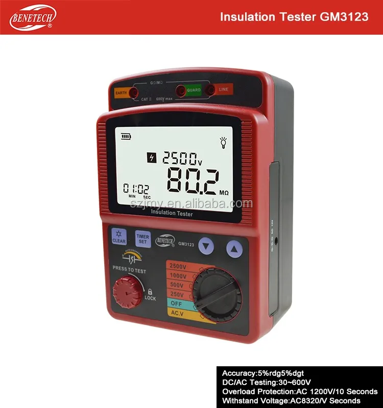 Professional Digital High Voltage Insulation Tester Gm3123 Buy