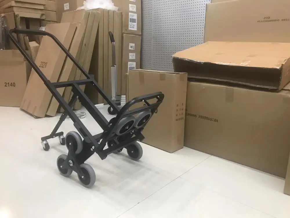 6 Wheels Threewheel Stair Climbing Hand Trolley Portable Shopping Cart