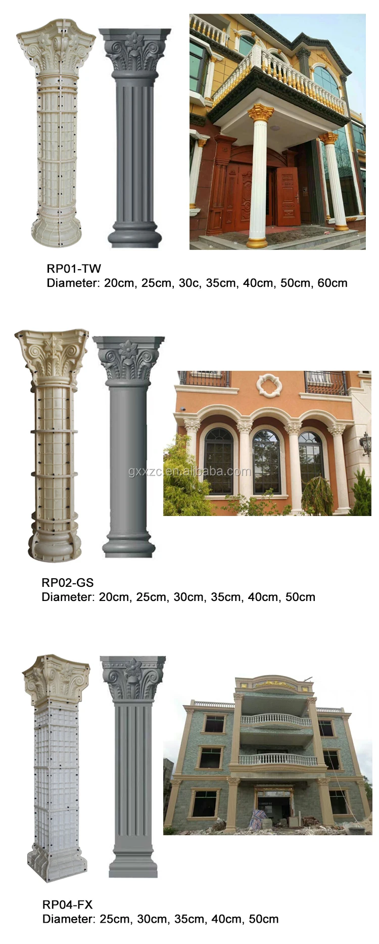 Diameter 35cm Decorative Concrete Pillar Molds Buy Concrete Pillar