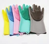Food Grade Silicone Cleaning Sponge Dishwashing Brush Magic Gloves