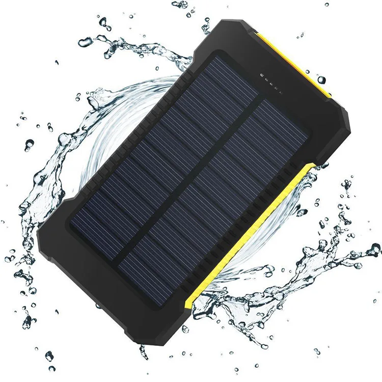 20000mAh Waterproof solar power bank Solar Charger External Battery Backup Pack For cell phone Tablets For iphone for samsung